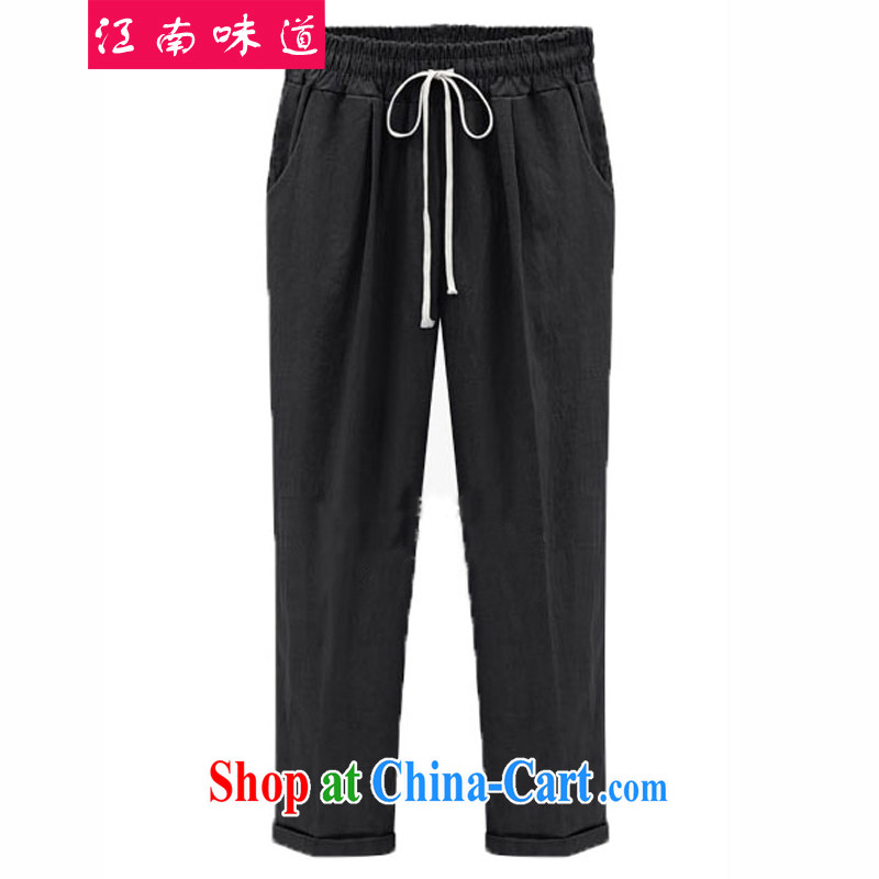 taste in Gangnam-gu, the female pants thick sister summer graphics thin thick girls with relaxed version linen elasticated waist straps pants 5131 light green 5 XL recommendations 180 - 200 jack, Gangnam-gu, taste, and shopping on the Internet