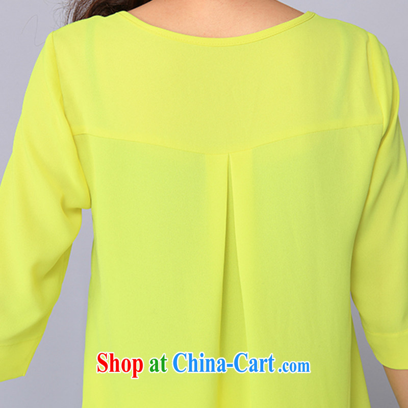 caused the Owen new summer, and indeed increase, summer fashion stamp thick, graphics thin, large, female 7 snow cuff woven shirts ladies T-shirt light green 4 XL, caused the Owen (FergerOwen), online shopping