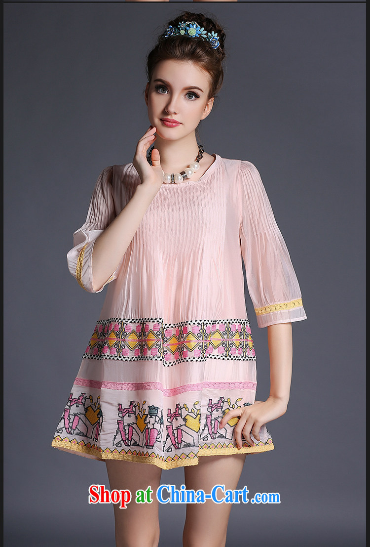 The Connie was a high-end European and American and indeed increase, female Jack 200 mm thick summer 2015 new cartoon liberal 100 hem skirt embroidered dresses G 693 pink XXXL pictures, price, brand platters! Elections are good character, the national distribution, so why buy now enjoy more preferential! Health