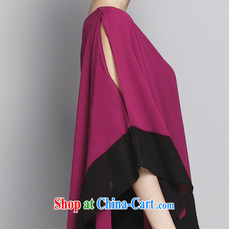 Cheuk-yan Yi Lai shadow King, women summer 2015 new stylish knocked color graphics thin leave two snow-woven dresses M 2891 wine red 5 XL recommendations 175 - 190 jack, Cheuk-yan Yi Lai, and shopping on the Internet