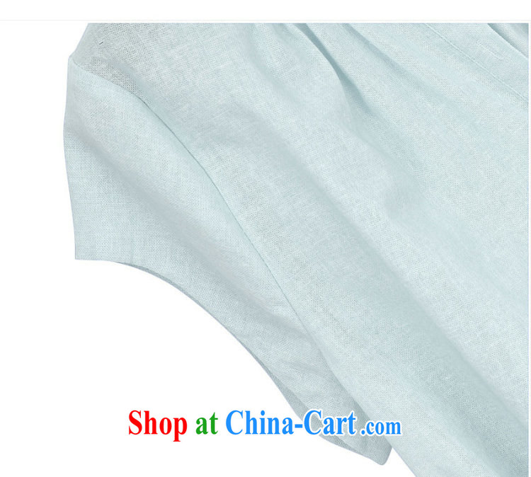 Indeed the Borneo summer fat sister and indeed increase the cotton shirt summer MOM T-shirt with large, female fat mm summer light blue XXXL pictures, price, brand platters! Elections are good character, the national distribution, so why buy now enjoy more preferential! Health