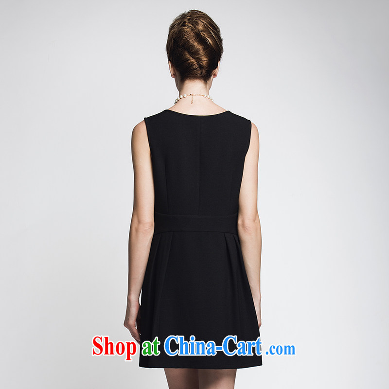 The Mak is the women's clothing 2015 summer new thick mm fashion style beauty short-sleeved dress 952104152 black 2 XL, former Yugoslavia, Mak, and shopping on the Internet