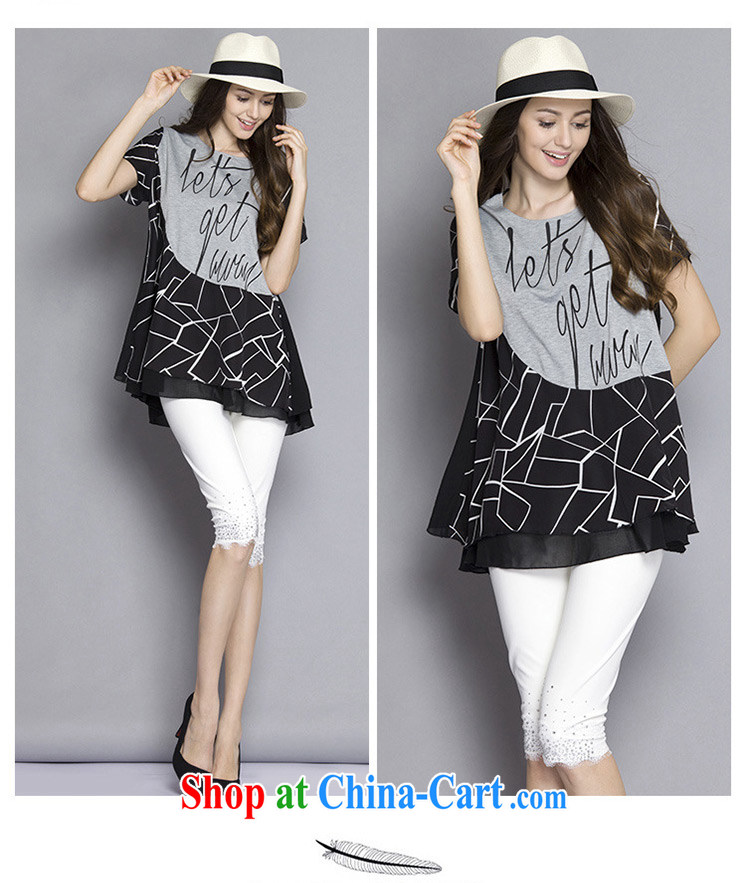 The Ting fat people graphics thin 2015 summer new, focused on Europe and 100 mm for larger female and indeed increase loose short-sleeve dresses TP 90 black 4 XL pictures, price, brand platters! Elections are good character, the national distribution, so why buy now enjoy more preferential! Health