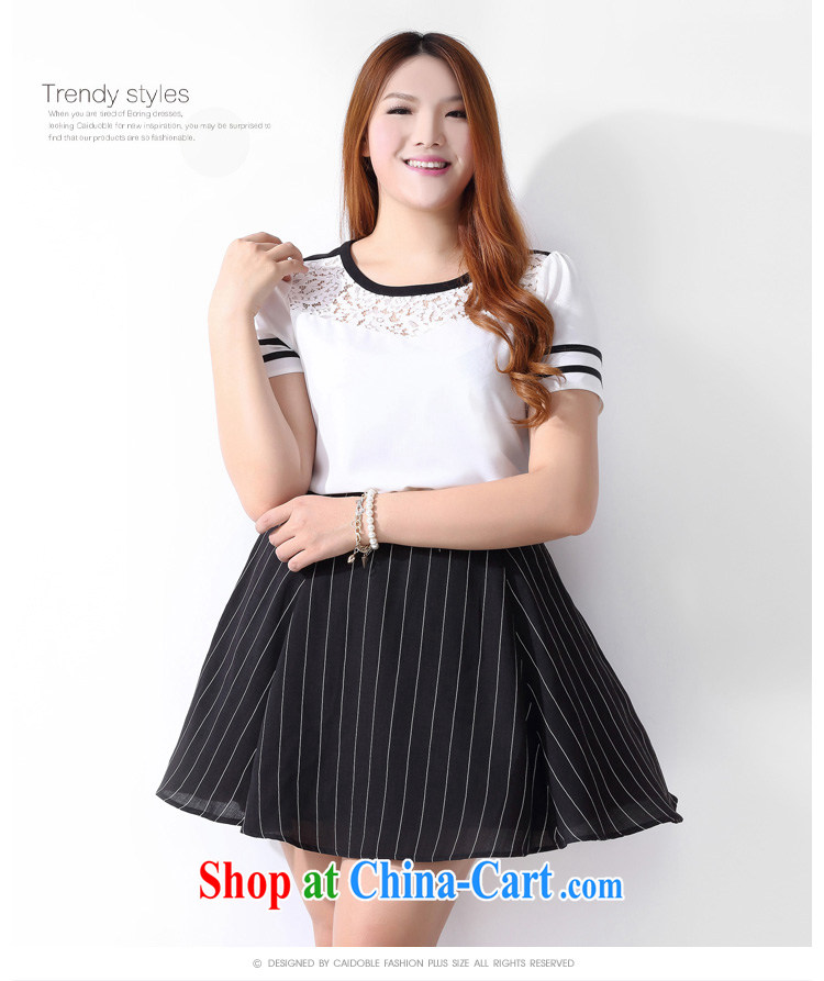 Picking a major, female 2015 spring and summer finery thick MM increase Korean lace stitching graphics thin short-sleeve shirt T female A 3809 white 4XL pictures, price, brand platters! Elections are good character, the national distribution, so why buy now enjoy more preferential! Health