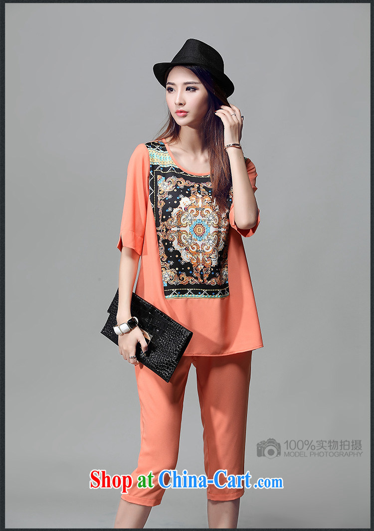 Jade Ms Audrey EU SIA 2015 summer two-piece large, female new in stamp duty cuff shirt T-shirt + leisure 7 pants Y 8005 orange 3 XL (145 - 160 ) jack pictures, price, brand platters! Elections are good character, the national distribution, so why buy now enjoy more preferential! Health