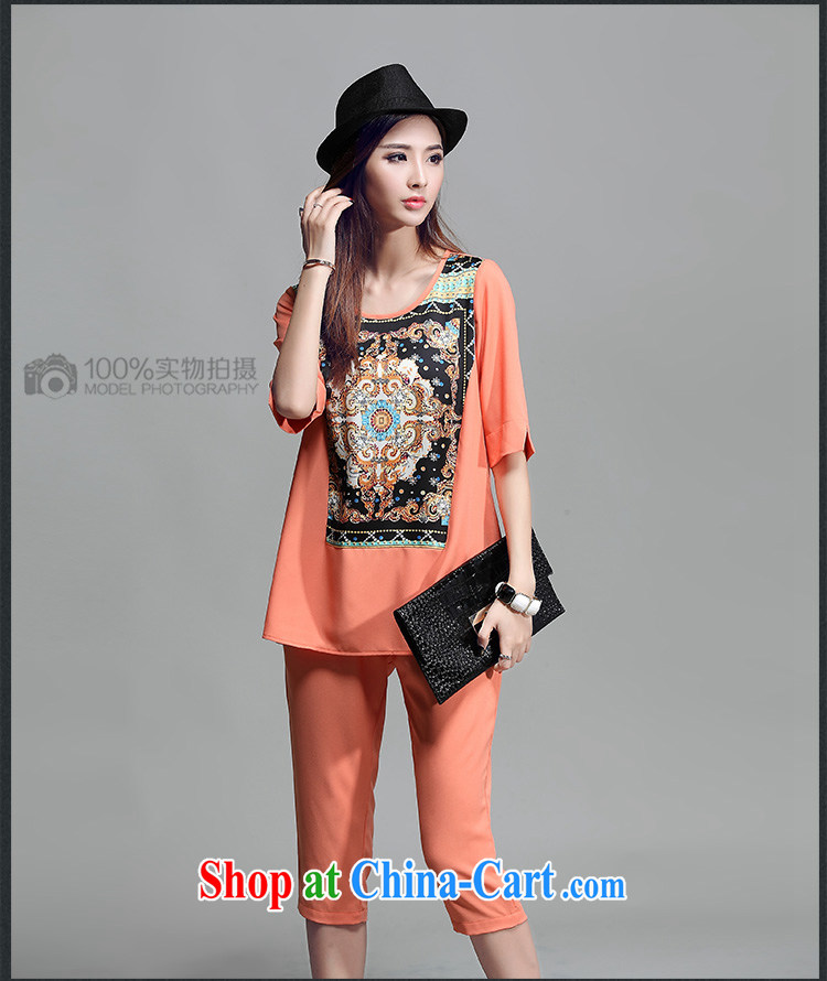 Jade Ms Audrey EU SIA 2015 summer two-piece large, female new in stamp duty cuff shirt T-shirt + leisure 7 pants Y 8005 orange 3 XL (145 - 160 ) jack pictures, price, brand platters! Elections are good character, the national distribution, so why buy now enjoy more preferential! Health