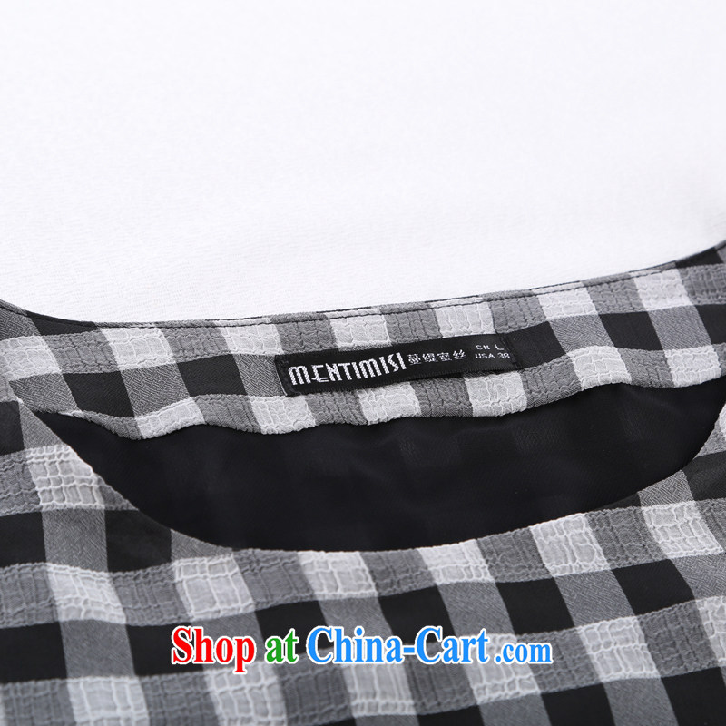 Mephidross has long honey, large, female summer 2015 new Snow woven shirts female Korean 100a classic checkered thick MM loose the code T pension picture color 5 XL Mephitic economy Honey (MENTIMISI), online shopping