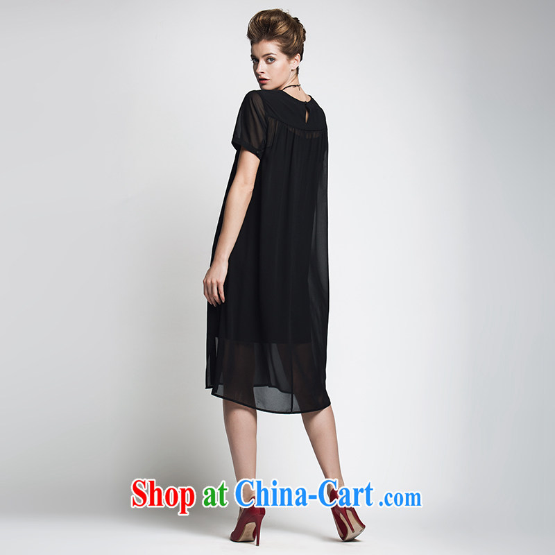 The Mak is the women's clothing 2015 summer new thick mm two-piece snow in woven long dress 952103149 black 4XL, former Yugoslavia, Mak, and shopping on the Internet