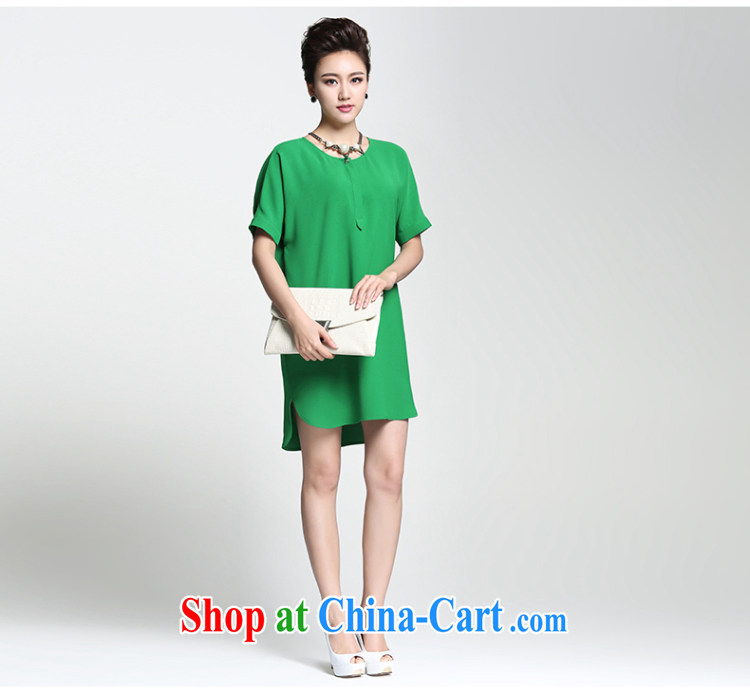 The Mak is the female 2015 summer new thick mm stylish front short, long style dress 952362361 green 4 XL pictures, price, brand platters! Elections are good character, the national distribution, so why buy now enjoy more preferential! Health