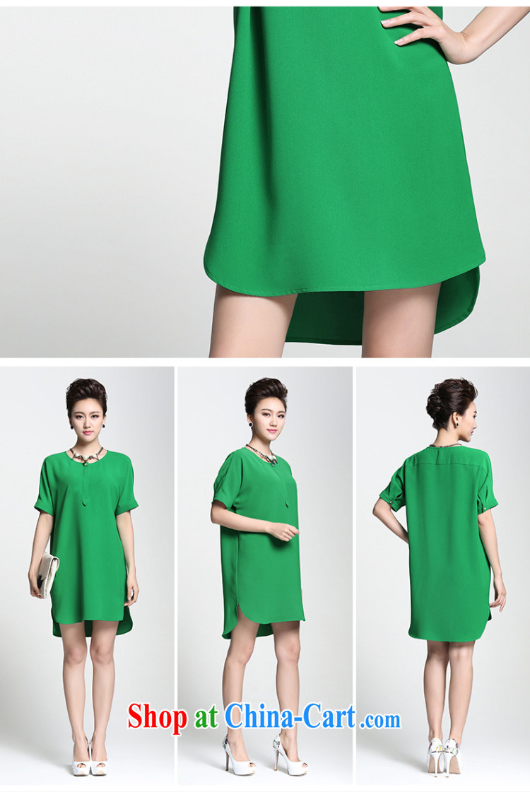 The Mak is the female 2015 summer new thick mm stylish front short, long style dress 952362361 green 4 XL pictures, price, brand platters! Elections are good character, the national distribution, so why buy now enjoy more preferential! Health