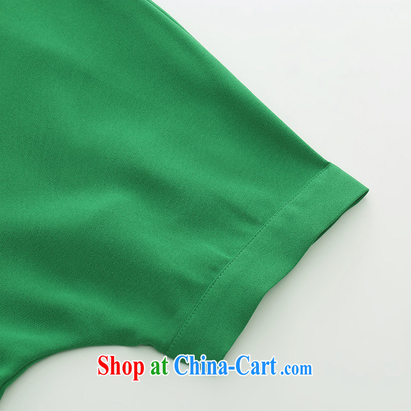 The Mak is the women's clothing 2015 summer new thick mm stylish front short, long style dress 952362361 green 4 XL, former Yugoslavia, Mak, and shopping on the Internet