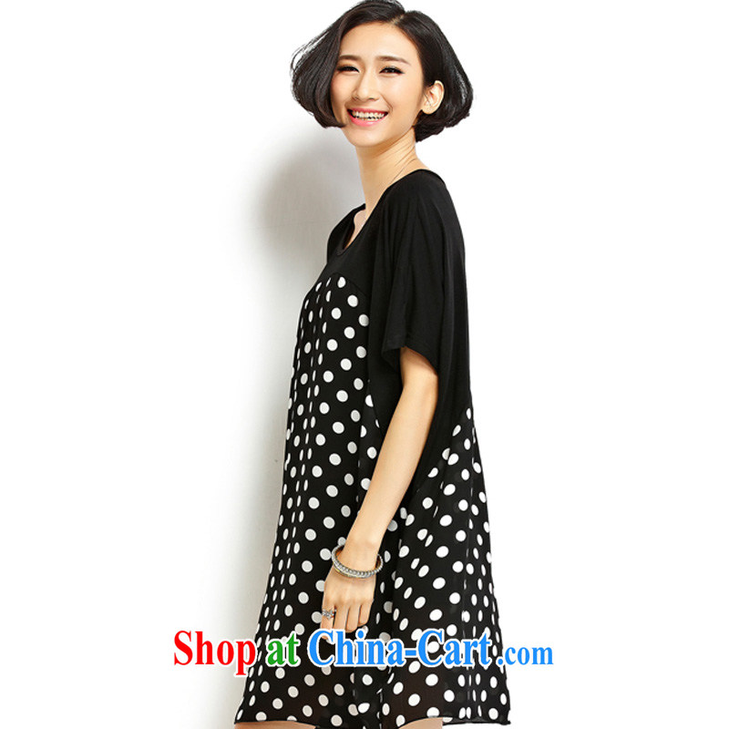 1000 double Yi Su-summer Korean version loose waves, 200 Jack thick MM large code female short-sleeve shirt T ZM 7172 black large code, code, 1000 double Yi Su-in, and shopping on the Internet
