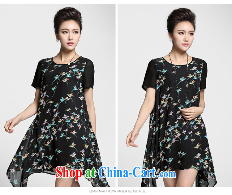 Slim, Mr Big, female 2015 summer new thick mm bird stamp short-sleeved, long dress 952103142 black XL pictures, price, brand platters! Elections are good character, the national distribution, so why buy now enjoy more preferential! Health