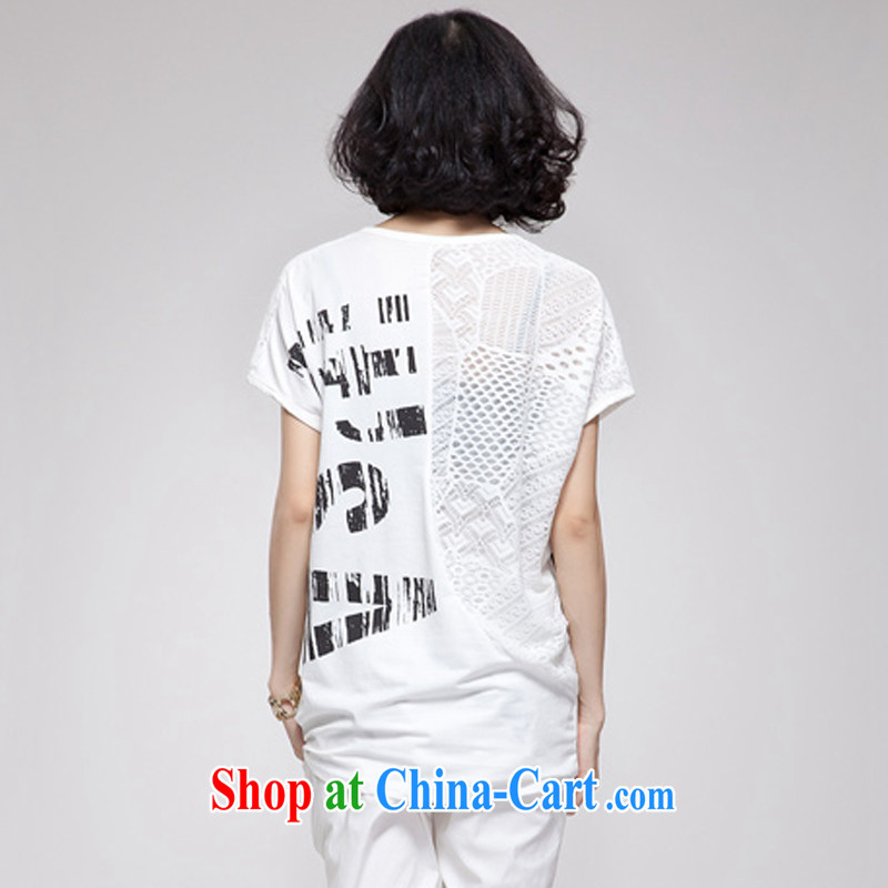 Alice Ho Miu Ling Nethersole, e summer 2015 new female Korean version the code loose, long, short-sleeved T-shirt girl M 5028 white L, MYA, reproductive, and shopping on the Internet