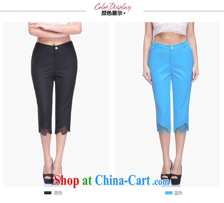 Slim LI Sau 2015 summer new, larger female Openwork leaf embroidered graphics thin 100 ground spring castor 7 pants Q 7513 black 36 pictures, price, brand platters! Elections are good character, the national distribution, so why buy now enjoy more preferential! Health