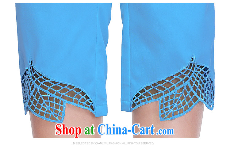 Slim LI Sau 2015 summer new, larger female Openwork leaf embroidered graphics thin 100 ground spring castor 7 pants Q 7513 black 36 pictures, price, brand platters! Elections are good character, the national distribution, so why buy now enjoy more preferential! Health