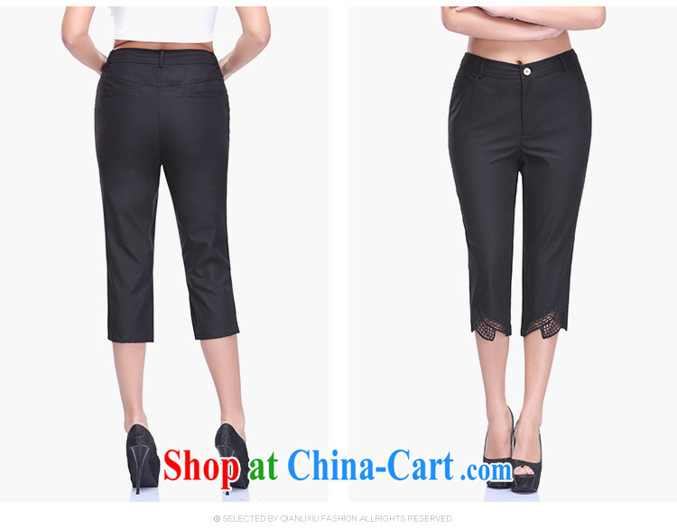 Slim LI Sau 2015 summer new, larger female Openwork leaf embroidered graphics thin 100 ground spring castor 7 pants Q 7513 black 36 pictures, price, brand platters! Elections are good character, the national distribution, so why buy now enjoy more preferential! Health