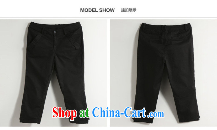 Water by 2015 summer Korean female new thick mm video thin, high-waist 7 pants girls pants XL 2974 black 3 XL pictures, price, brand platters! Elections are good character, the national distribution, so why buy now enjoy more preferential! Health
