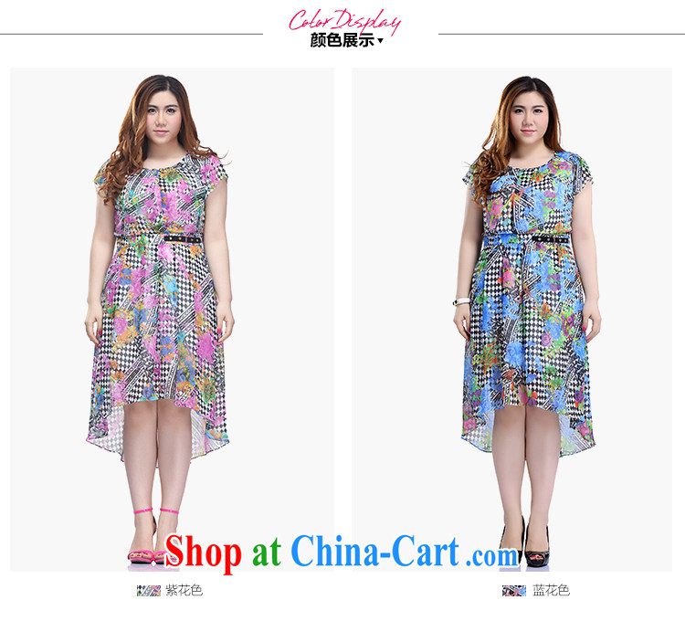 Slim LI Sau 2015 summer new, larger female noble graphics slim, black and white, stamp snow woven dresses Q 8500 purple floral 3 XL pictures, price, brand platters! Elections are good character, the national distribution, so why buy now enjoy more preferential! Health