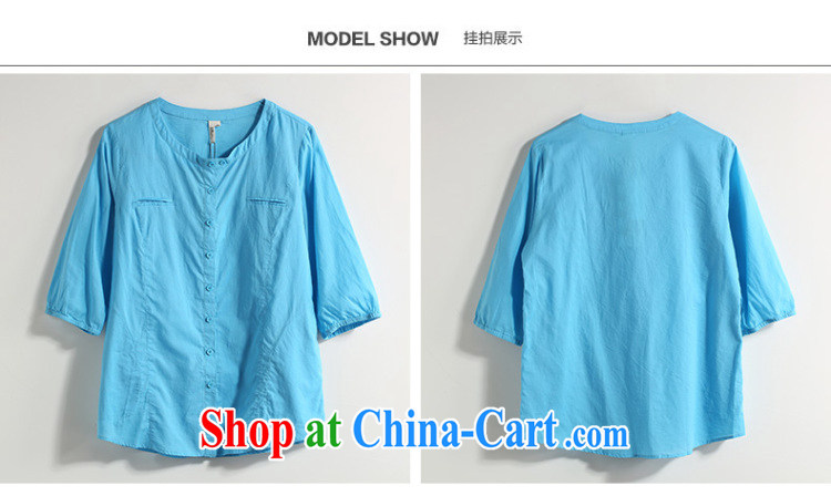 Water by female 2015 summer Korean mm thick loose cotton 5 cuffs, long T-shirts female S XK 15 4768 sky XXL pictures, price, brand platters! Elections are good character, the national distribution, so why buy now enjoy more preferential! Health