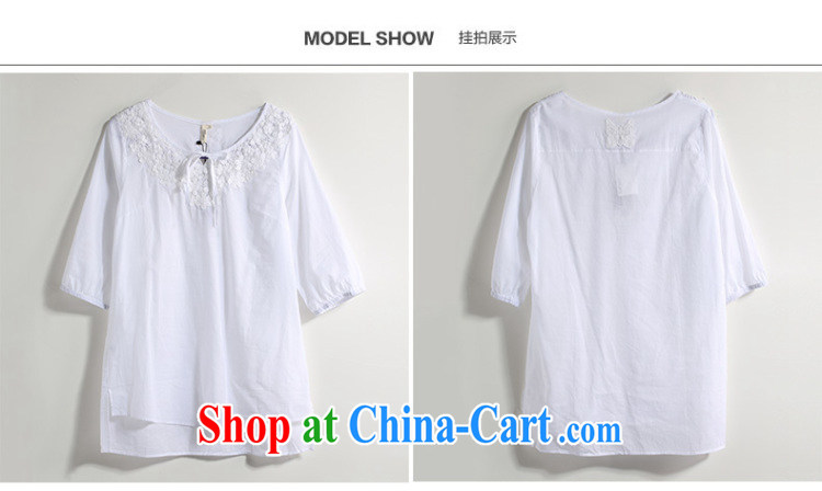 Water of Korean women's clothing 2015 summer new thick mm 7 cuffs, long T pension female cotton S XK 15 4930 white XXL pictures, price, brand platters! Elections are good character, the national distribution, so why buy now enjoy more preferential! Health