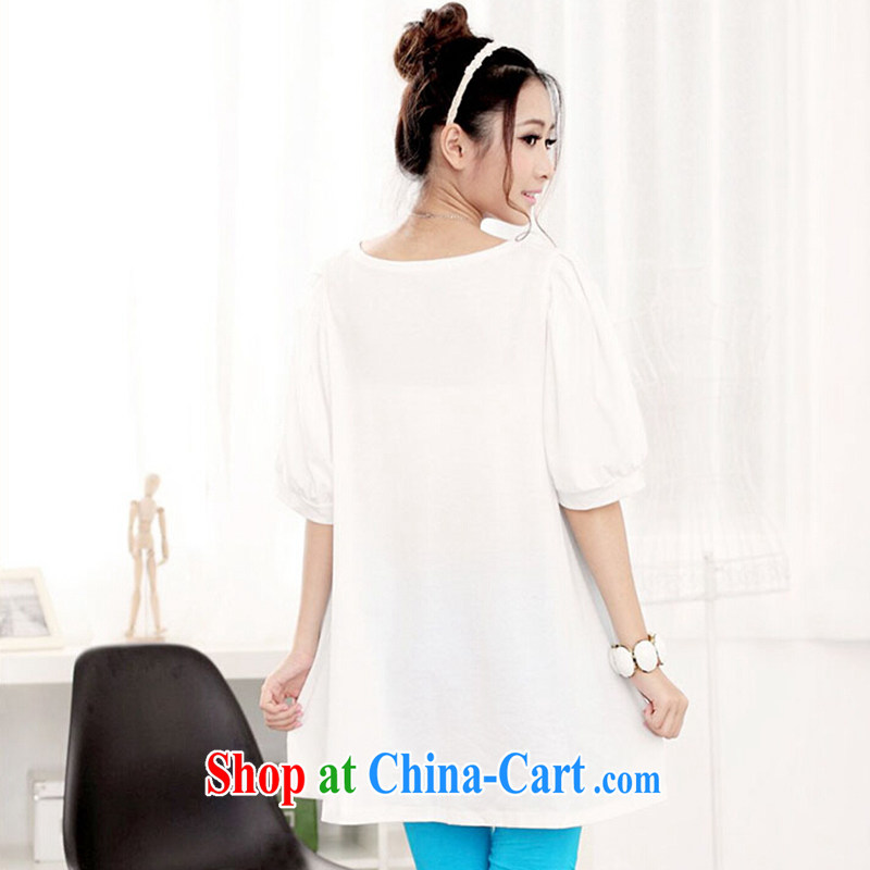 She concluded her card 2015 ladies' summer lady lovely relaxed round-collar graphics thin card stamp girls T-shirt short-sleeved white T-shirt solid T 766,359 white XL de Beauvoir card parties (SHAWADIKA), online shopping