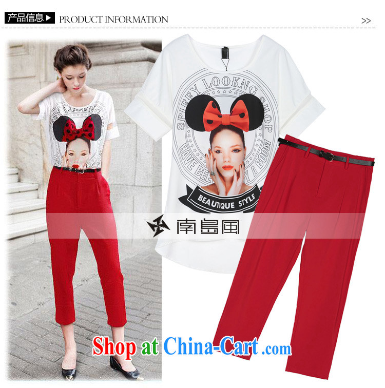 Women of 2015 workshop on the United States and Europe, female thick mm summer new bow-tie creative girls stamp snow T woven shirts 9 Harlan pants leisure 9096 photo color 3XL recommendations 140 - 160 Jack pictures, price, brand platters! Elections are good character, the national distribution, so why buy now enjoy more preferential! Health