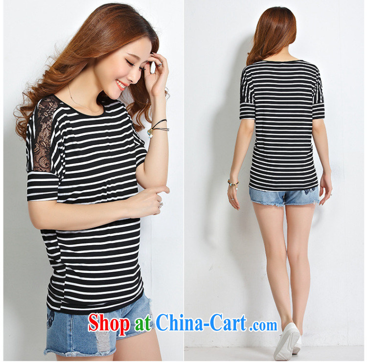 The ink marks summer 2015 new Korean version 100 ground graphics thin round-collar short-sleeve lace stitching streaks T shirts and indeed increase, female Jack 200 mm thick blue and white stripes 5 XL (160 - 170 ) jack pictures, price, brand platters! Elections are good character, the national distribution, so why buy now enjoy more preferential! Health