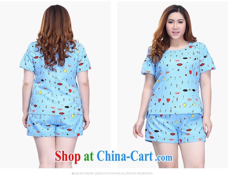 Slim LI Sau 2015 summer new, larger female stamp horn sleeveless minimalist shorts two pack Q 7527 blue 3 XL pictures, price, brand platters! Elections are good character, the national distribution, so why buy now enjoy more preferential! Health