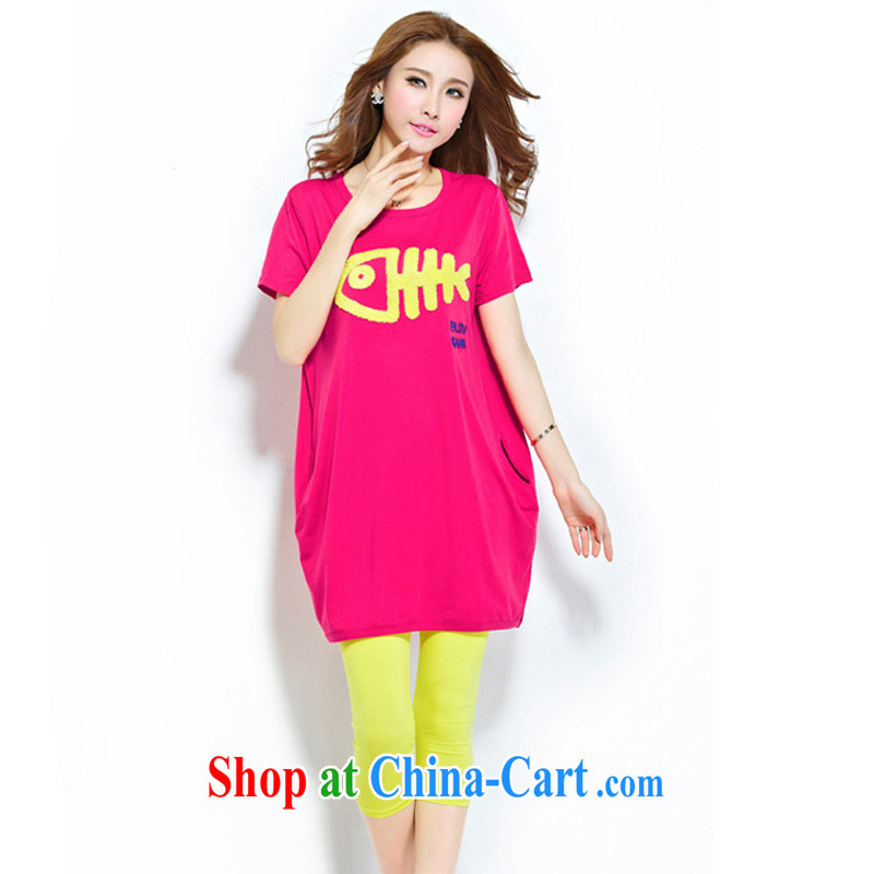 No end Argyle Ryden International 2015 new Korean pregnant women T-shirt women T-shirt with short sleeves in summer and stylish large, round-neck collar, long T shirt blue XL, and at the end not Argyle Ryden International, shopping on the Internet