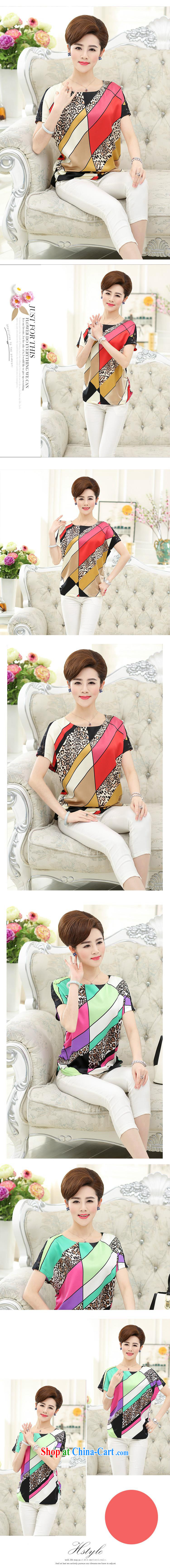 9 month dress * 2015 spring and summer new upscale female short-sleeved silk sauna T silk shirt with her mother, older T-shirt, blue XXL article pictures, price, brand platters! Elections are good character, the national distribution, so why buy now enjoy more preferential! Health