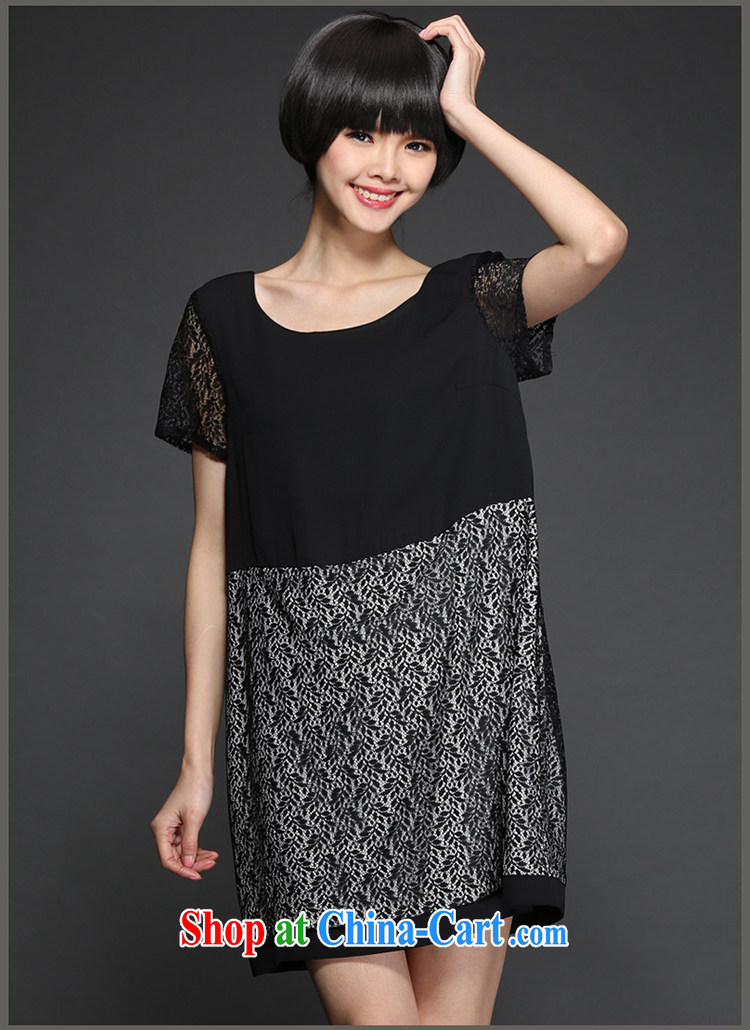 Cheuk-yan Yi-lai (the Code women summer 2015 Korean version of the new stylish and elegant graphics thin Openwork lace stitching short-sleeved dresses M 2878 black XL pictures, price, brand platters! Elections are good character, the national distribution, so why buy now enjoy more preferential! Health