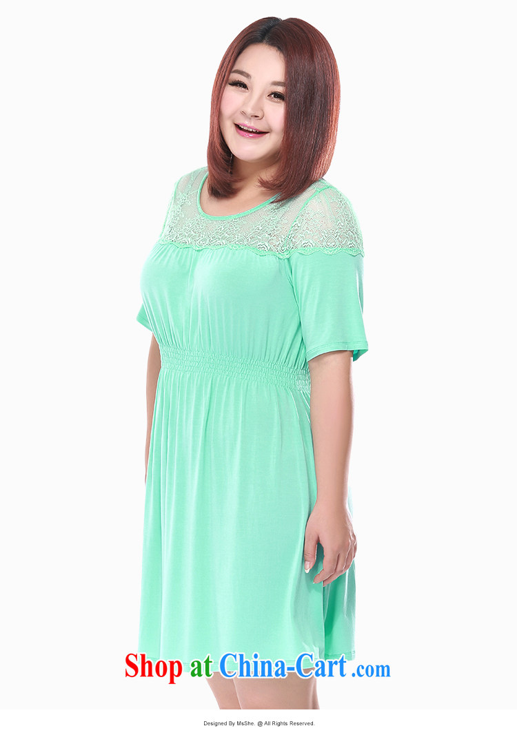 MSSHE XL girls 2015 new summer lace Stitching with elastic band waist home dresses 2709 mint green 4 XL pictures, price, brand platters! Elections are good character, the national distribution, so why buy now enjoy more preferential! Health
