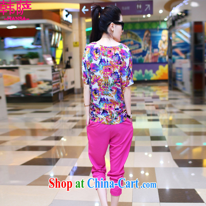 Won the 2015 summer new stylish and relaxed the code gold letters short-sleeved snow woven shirts Leisure package female C 400 saffron XXL, Korea (Han Sa), and shopping on the Internet