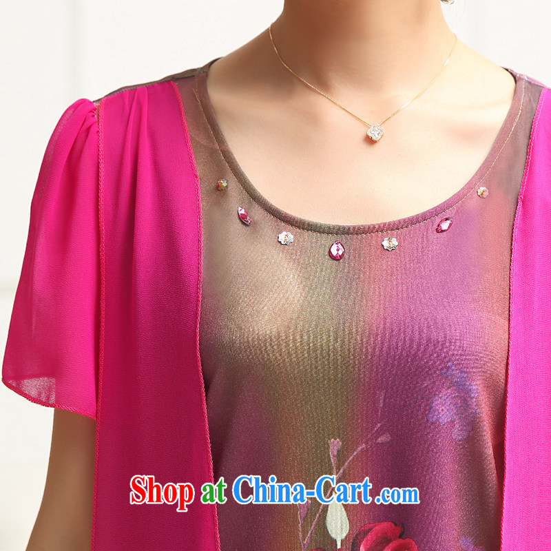 Yu Xiang Yu-na 2015 spring and summer new mother in the old code dress girls pink XXL 115 jack - 125 jack, Yu Hong-yeon (yuxiangyan), online shopping