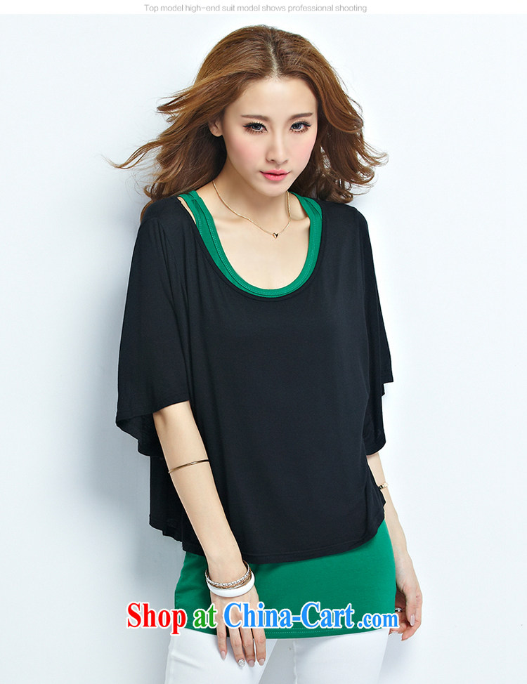 Speed T-shirt 2015 larger female summer new Pure Cotton two-piece long singlet bat sleeves shirt T package S 1107 green 5 XL pictures, price, brand platters! Elections are good character, the national distribution, so why buy now enjoy more preferential! Health