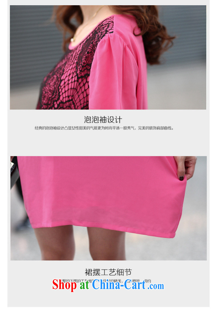 Morning would be 2015 summer new Korean version is indeed the XL women mm thick loose video thin round-collar short-sleeve hit color lace stitching snow-woven dresses of red 5 XL (180 - 200 ) jack pictures, price, brand platters! Elections are good character, the national distribution, so why buy now enjoy more preferential! Health