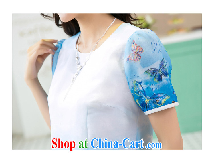 Good luck cracking the Code women mm thick beauty graphics thin summer 2015 new high-quality woven silk sweet 3 D stamp short-sleeved dresses X 5216 blue 3 XL pictures, price, brand platters! Elections are good character, the national distribution, so why buy now enjoy more preferential! Health