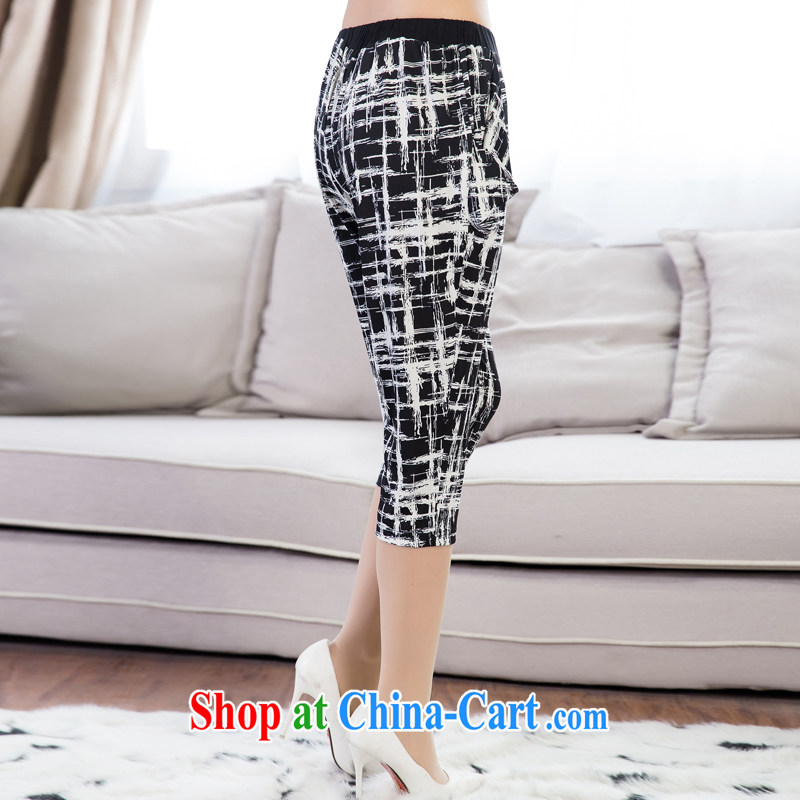 Huan Zhu Ge Ge Ge is the girl with thick, graphics thin 2015 summer New, and indeed more relaxed, casual pants and stylish 100 7 ground pants 5181 black 3 XL, Huan Zhu Ge Ge Ge, shopping on the Internet