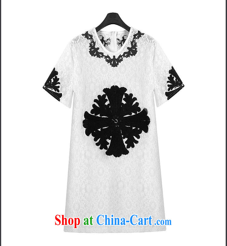 Kosovo, Western Europe and North America 2015 XL summer female new thick mm lace embroidery round-collar short-sleeve graphics thin dresses 1818 white XXXL pictures, price, brand platters! Elections are good character, the national distribution, so why buy now enjoy more preferential! Health