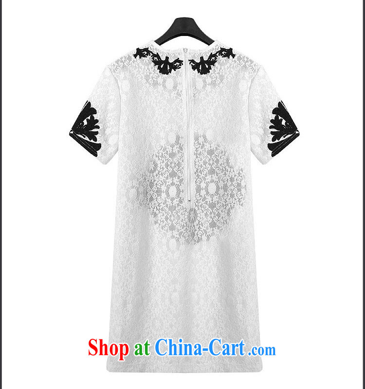 Kosovo, Western Europe and North America 2015 XL summer female new thick mm lace embroidery round-collar short-sleeve graphics thin dresses 1818 white XXXL pictures, price, brand platters! Elections are good character, the national distribution, so why buy now enjoy more preferential! Health