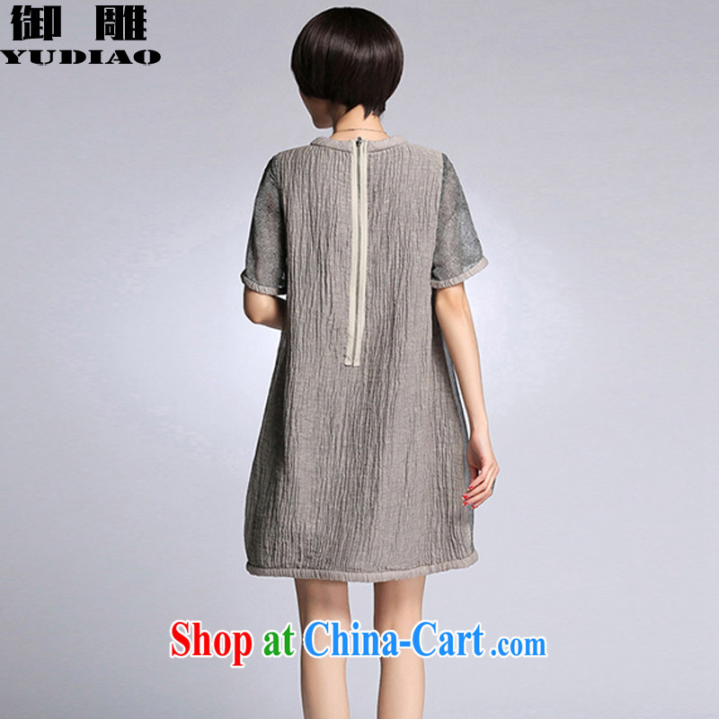 royal eagle 2015 summer new women relaxed in Europe and the Code on her sister in the basket in the long dresses Z 404 light gray XXXXL, imperial eagle, shopping on the Internet