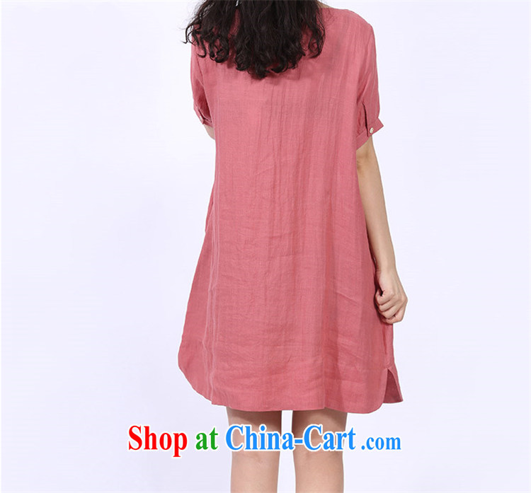 Only, Mei Yi 2015 summer new Korean version with graphics thin A Field skirt and short-sleeved cotton Ma dress 8521 pink XL pictures, price, brand platters! Elections are good character, the national distribution, so why buy now enjoy more preferential! Health