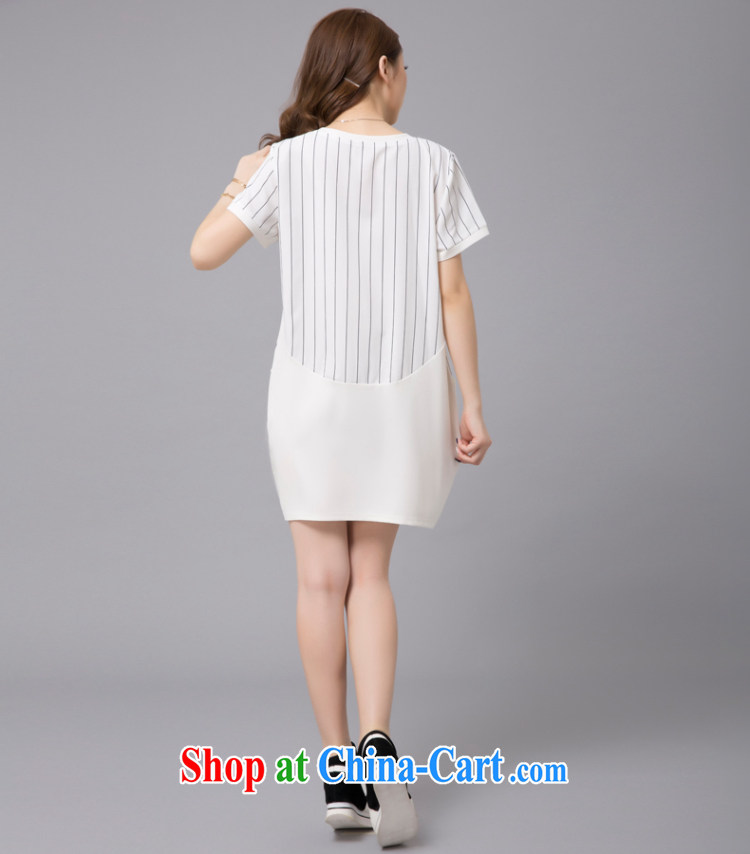 Colorful, 2015 summer new big stripes in Europe and short-sleeved round-collar stitching cultivating A Field skirt swing dress white 4XL pictures, price, brand platters! Elections are good character, the national distribution, so why buy now enjoy more preferential! Health