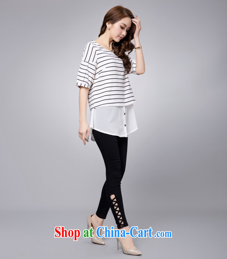 Colorful, 2015 thick sister summer wear white T-shirt girls summer relaxed bar stitching is indeed in MM Long Female graphics thin white 4XL pictures, price, brand platters! Elections are good character, the national distribution, so why buy now enjoy more preferential! Health
