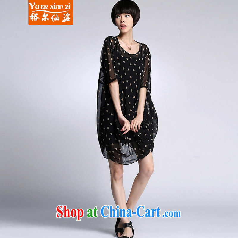Yu's Sin City 2015 new summer and indeed increase, female fat MM loose video thin wave point dresses female black point, the code is recommended 100 - 240 jack, Yu's sin (yuerxianzi), and, on-line shopping