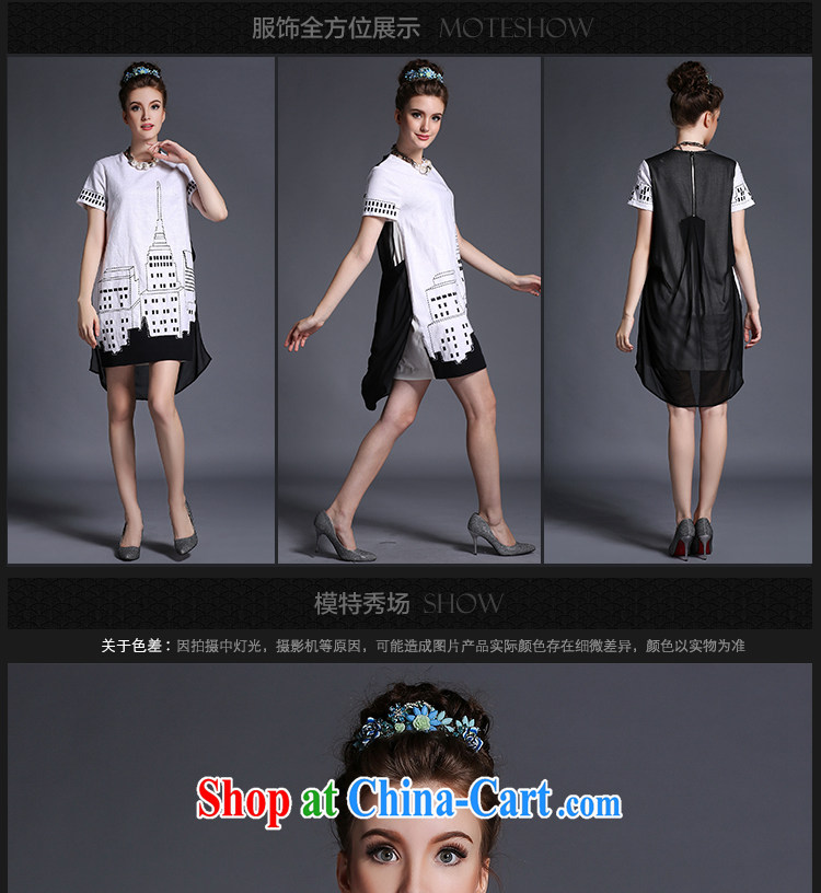 Summer 2015 new XL girls cotton Ma dress mm thick, long, loose video thin white 3XL (72 - 82 ) KG pictures, price, brand platters! Elections are good character, the national distribution, so why buy now enjoy more preferential! Health