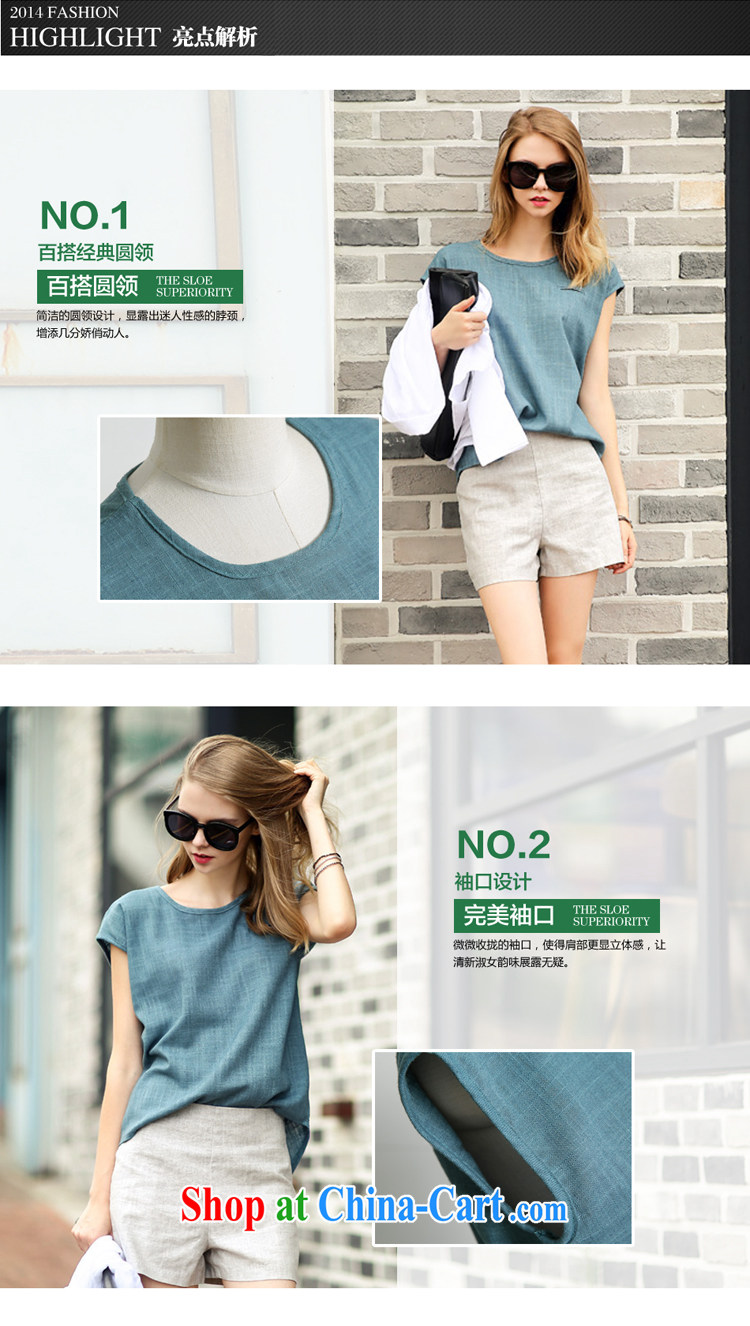 Jimmy Hill 2015 summer new women with large, loose linen casual round-collar T-shirt-waist graphics thin shorts Kit female F 1508 #Peacock Blue XXXXL pictures, price, brand platters! Elections are good character, the national distribution, so why buy now enjoy more preferential! Health