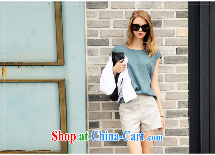 Jimmy Hill 2015 summer new women with large, loose linen casual round-collar T-shirt-waist graphics thin shorts Kit female F 1508 #Peacock Blue XXXXL pictures, price, brand platters! Elections are good character, the national distribution, so why buy now enjoy more preferential! Health