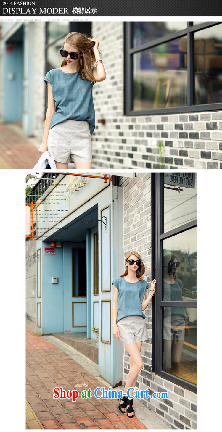 Jimmy Hill 2015 summer new women with large, loose linen casual round-collar T-shirt-waist graphics thin shorts Kit female F 1508 #Peacock Blue XXXXL pictures, price, brand platters! Elections are good character, the national distribution, so why buy now enjoy more preferential! Health